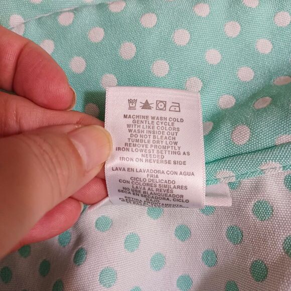 Bonnie Jean Girls Sz 6 Mint Green Polka Dot Lightweight Peacoat | Spring Easter - Picture 6 of 6